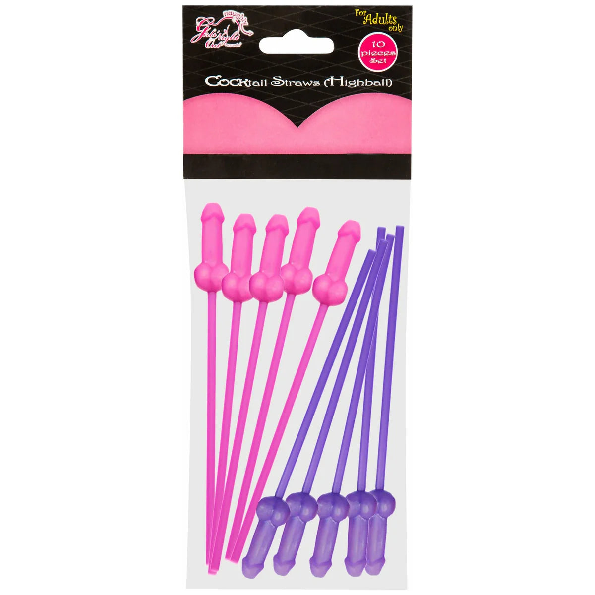 Girls Night Out Cocktail Straws (Highball) 10 pc