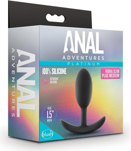 Anal adventures platinum vibra slim plug small