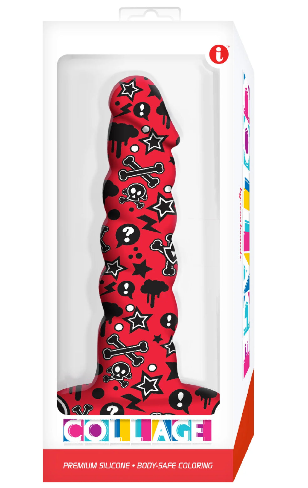 Collage Goth Girl Twisted Silicone Dildo