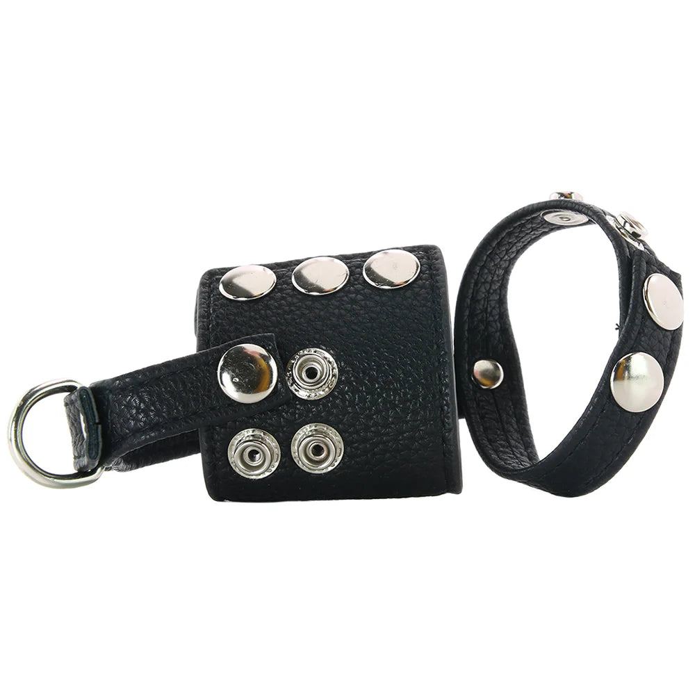 Cock Ring w/ 2” Ball Stretcher & Optional Weight Ring