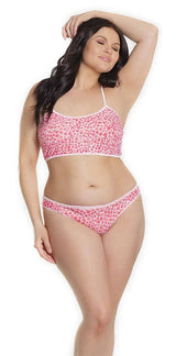 Coquette Heart Mesh 2 Piece Valentines Day Set O/S