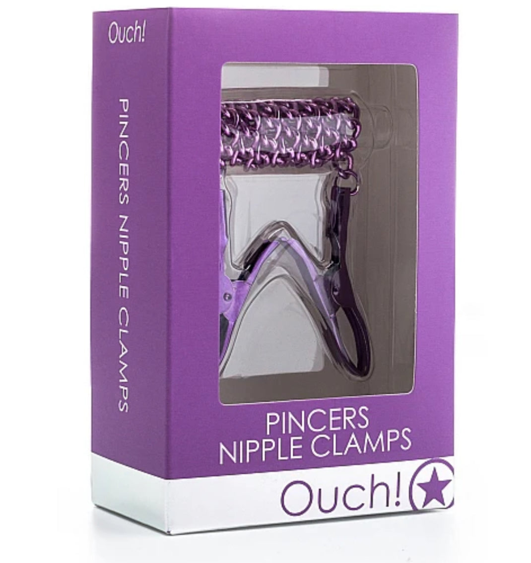 Ouch Pincer Nipple Clamps Purple
