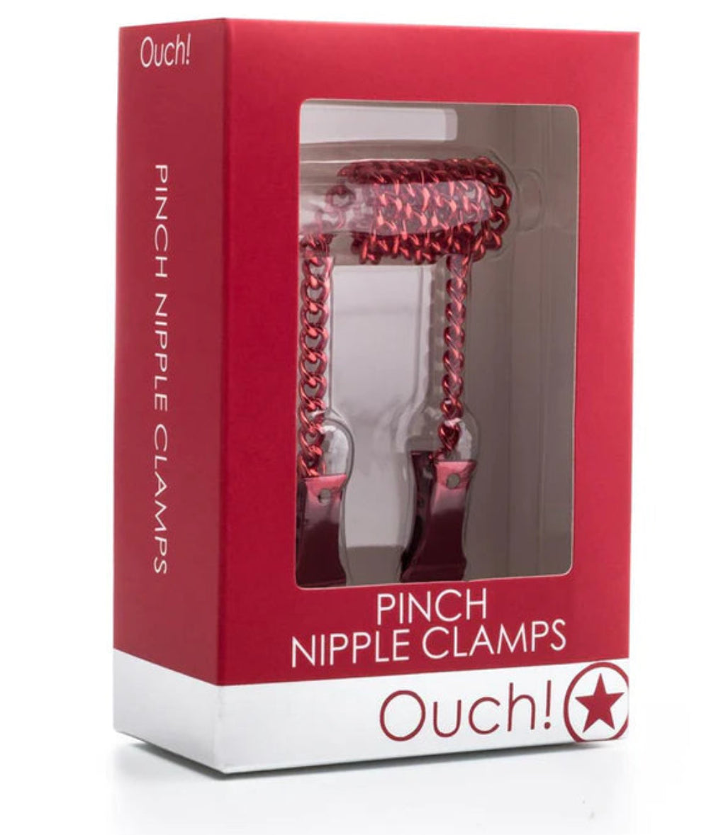 Ouch Red Pinch Nipple Clamps