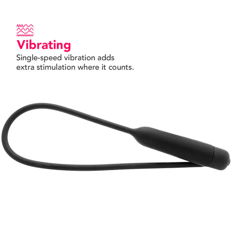 Ouch Silicone Vibrating Bullet Plug - Urethral Sounding