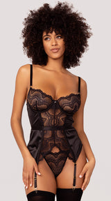 Yandy all black bustier small