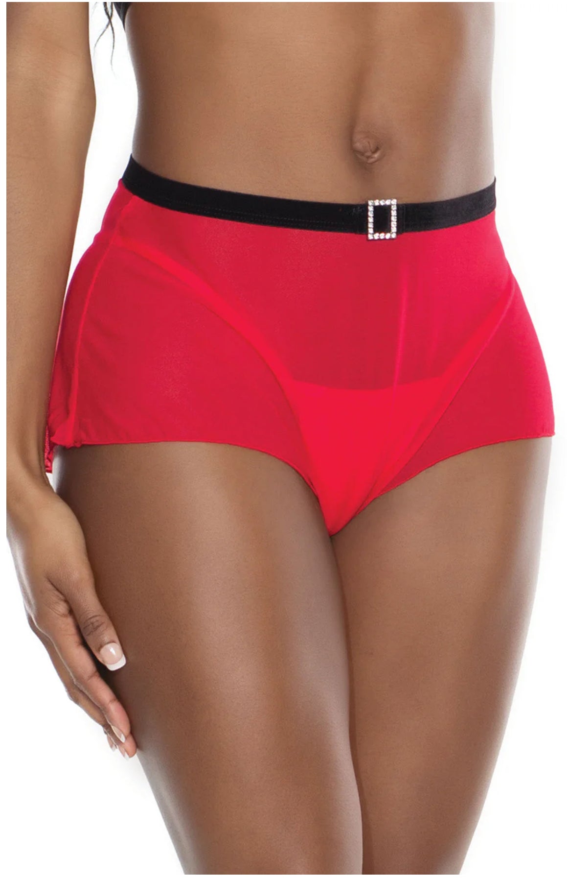 Santa Sheer Booty Shorts O/S
