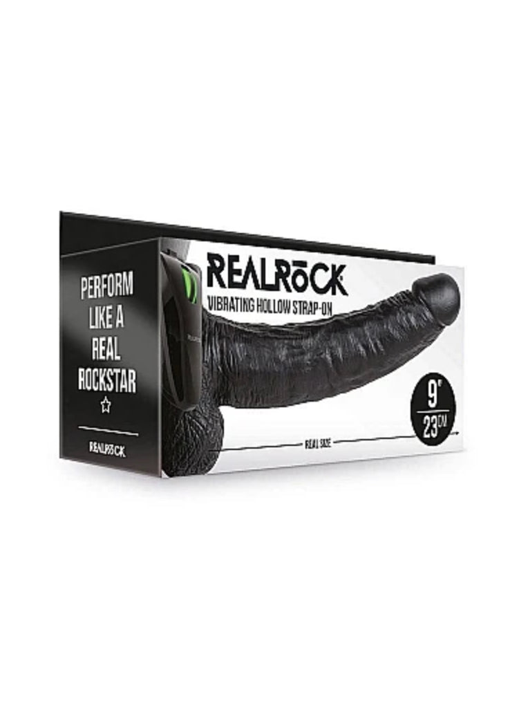 RealRock Vibrating strap-on 9” - Black