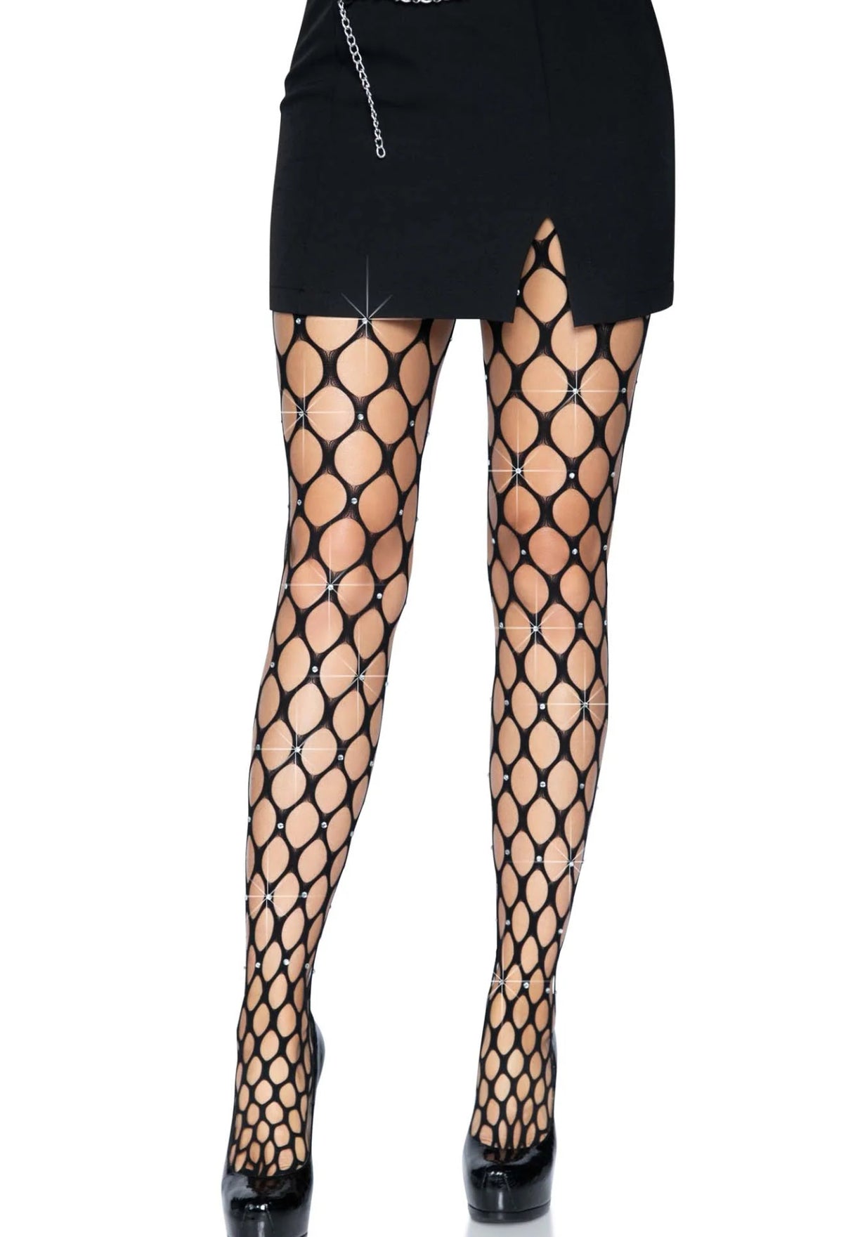 Rhinestone pothole new tights o/s