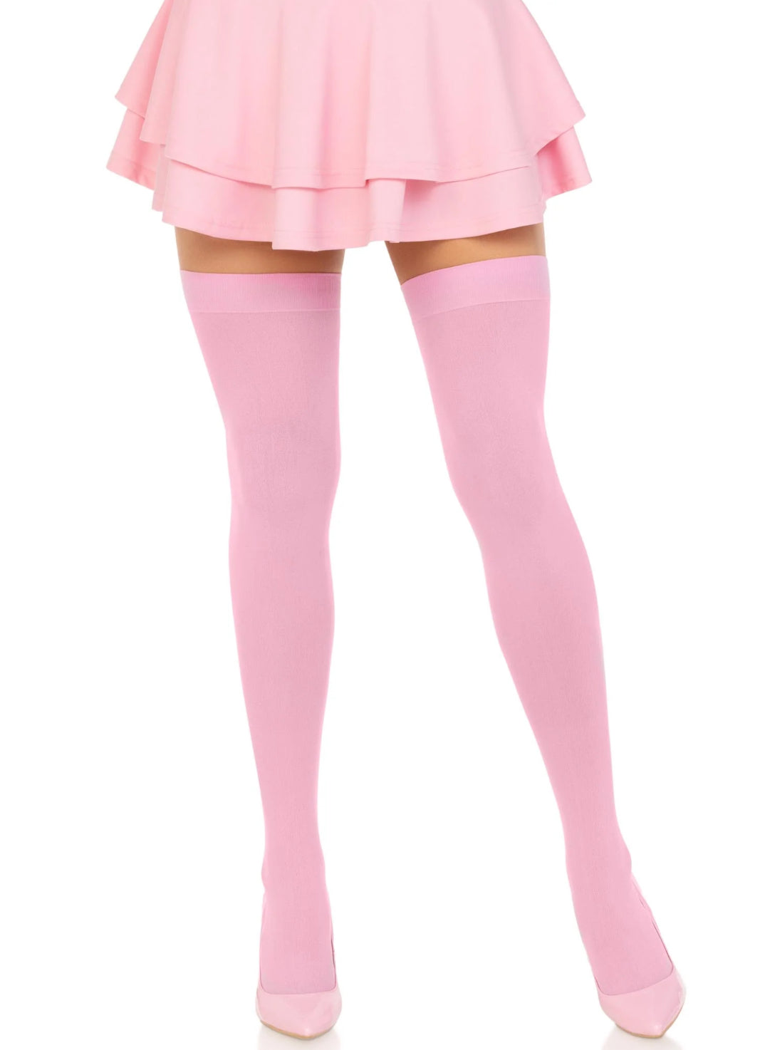 Light pink opaque thigh highs o/s