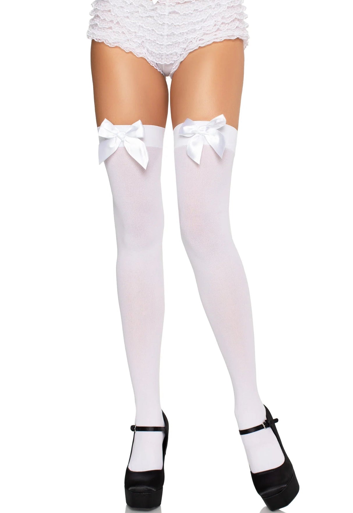 Opaque thigh highs w/ white boy