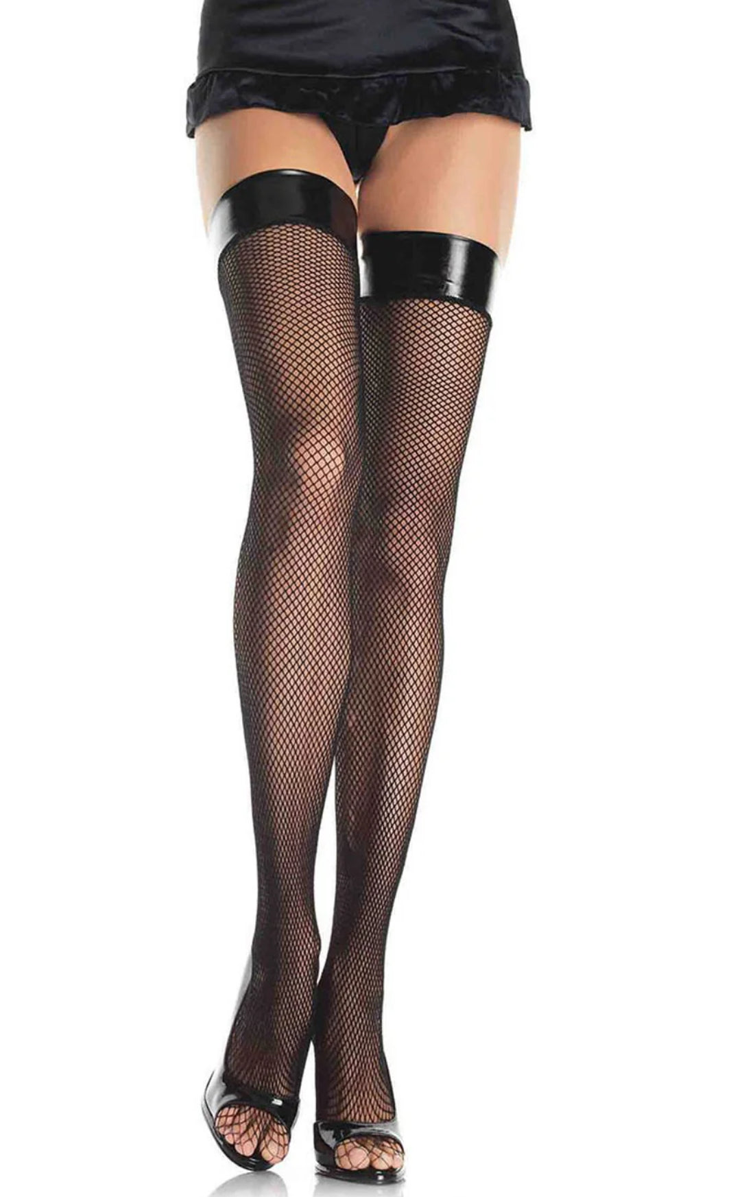 Fishnet stockings w/ Vinyl top