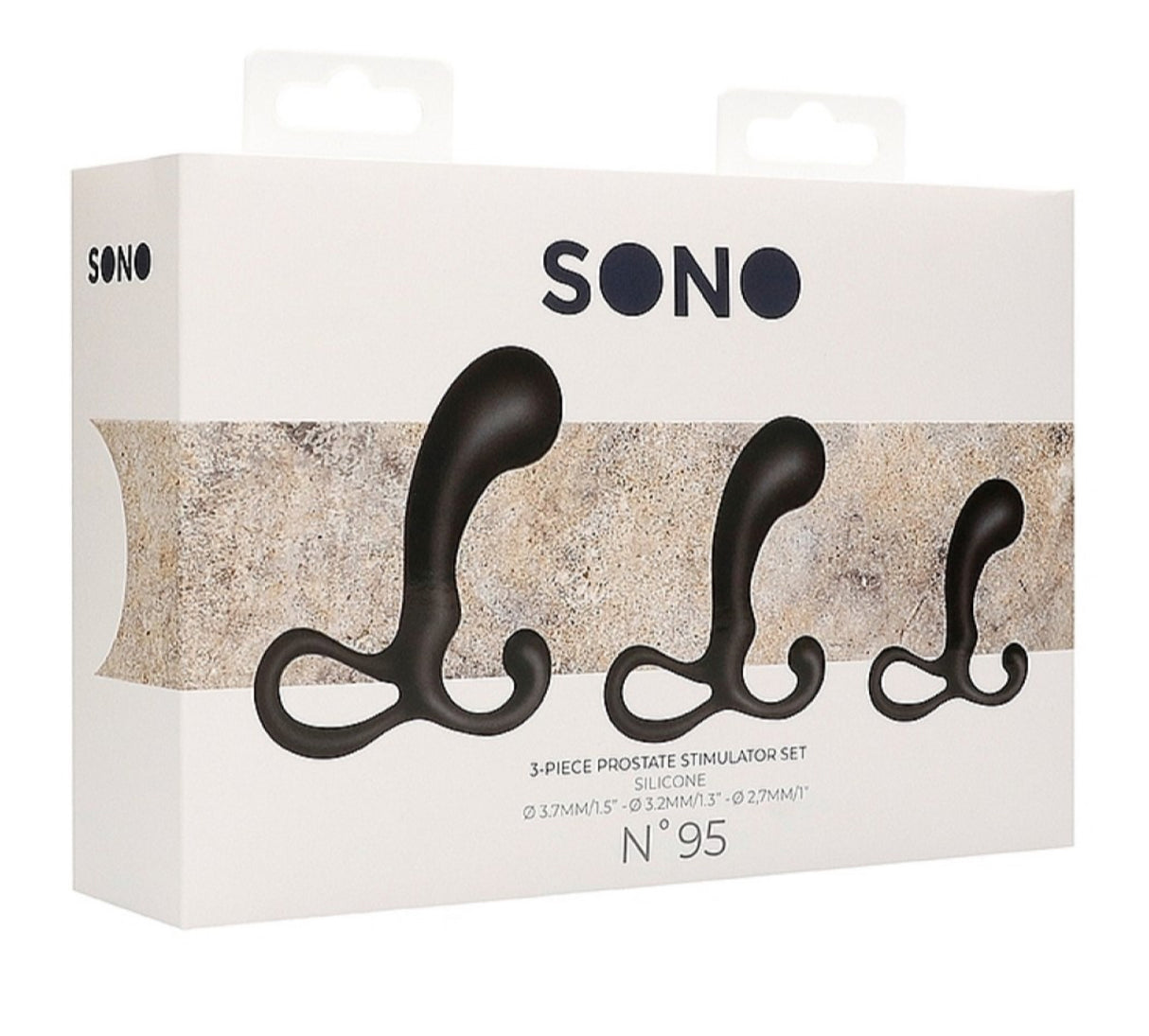 Sono 3 piece prostate silicone stimulator set