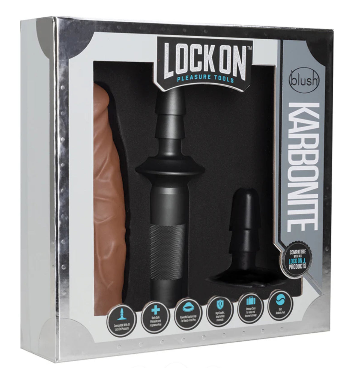 Lock On Karbonite Dildo Set Mocha