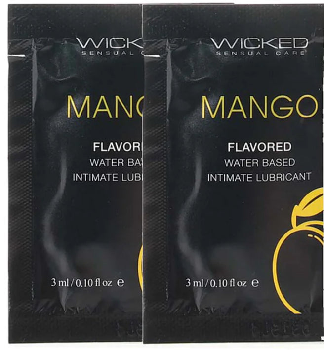 Wicked Mango Flavoured water based Lube 3ml packet