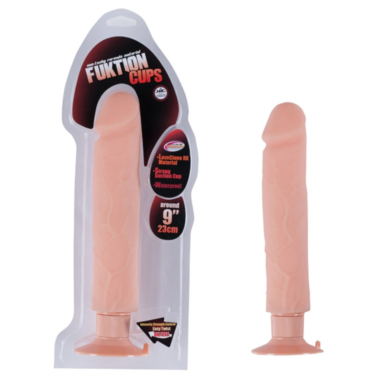 Fuktion Cups 9” Vibrating Dildo