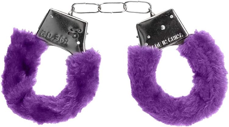 BANG Classic Fluffy Handcuffs PURPLE