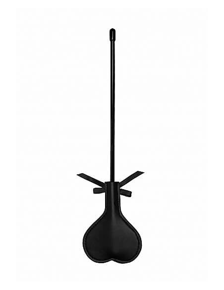 Ouch Black Heart with Ribbon Paddle Small