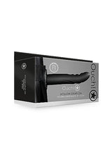 Ouch Hollow Strap-on Textured Curved Gunmetal 8”