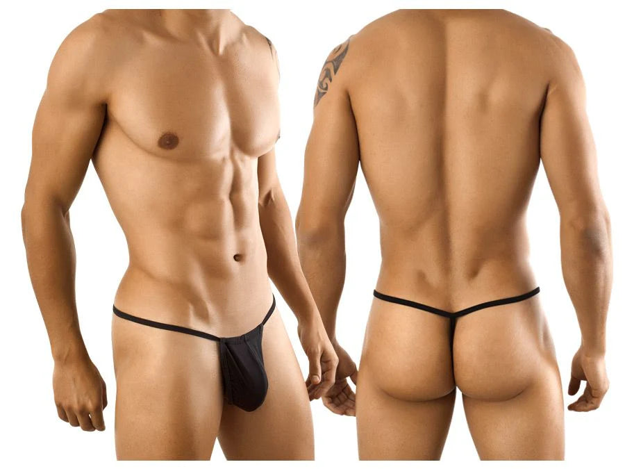 CandyMan Mens Black G-String 1X/2X