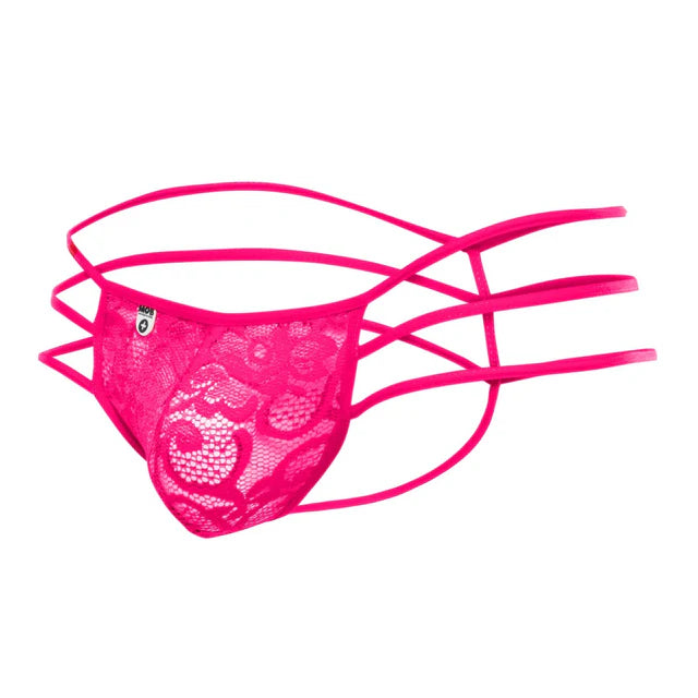 BLACK MOB Mens Strappy Lace g-string L/XL