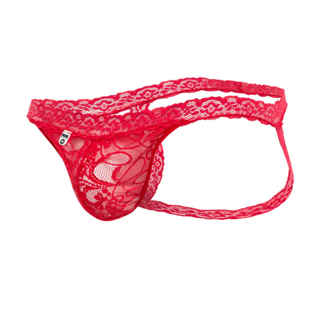 MOB male basics Red lace jock S/M