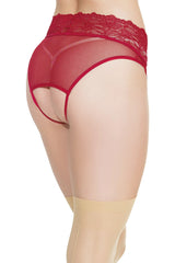 Coquette tease me crotchless gartered panty O/S