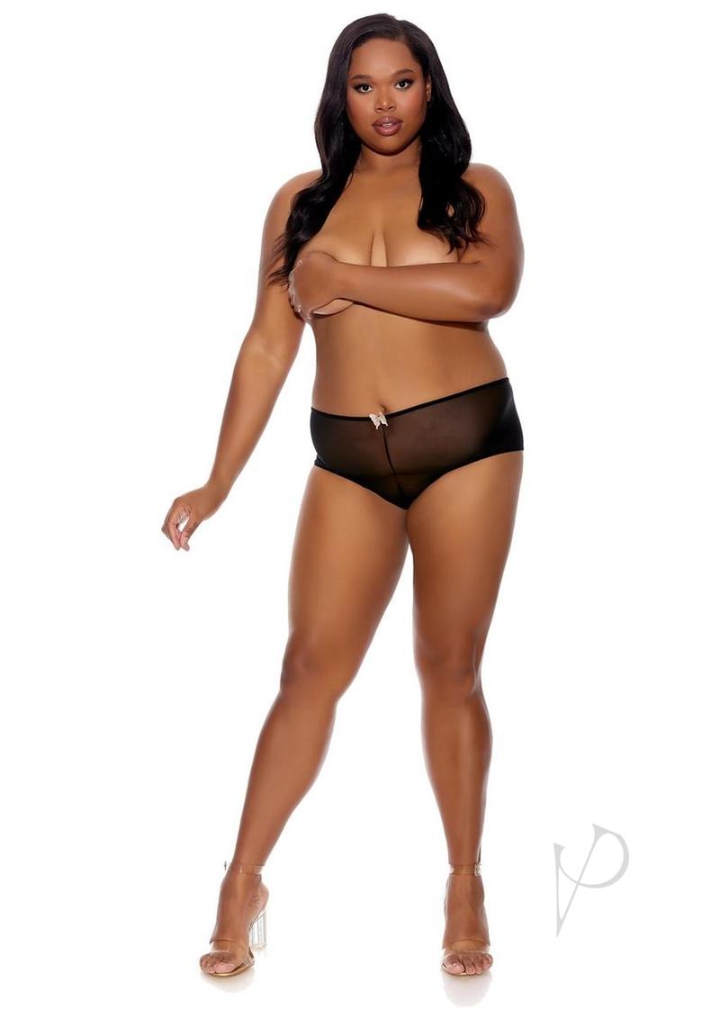 Barely Bare Split Lace Boy shorts Q/S