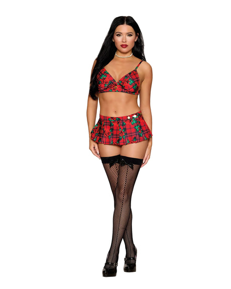 Dreamgirl Black Bow Fishnet Thigh highs o/s