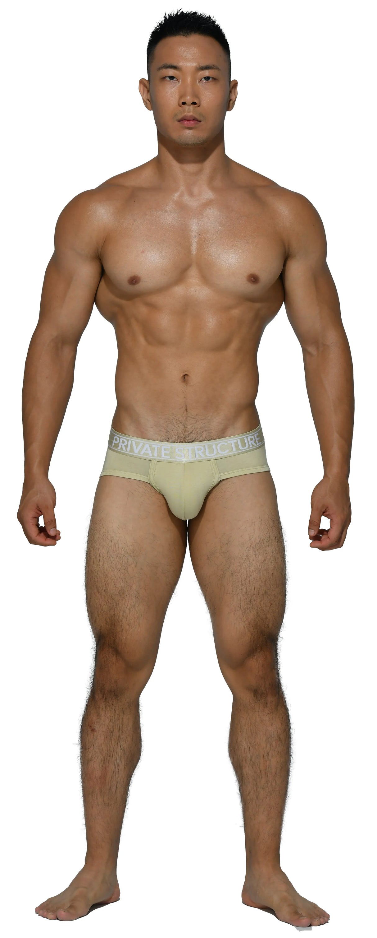 Private Structure Mens L Beige Brief