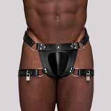 Male Power Scorpio PU Leather Chastity Underwear