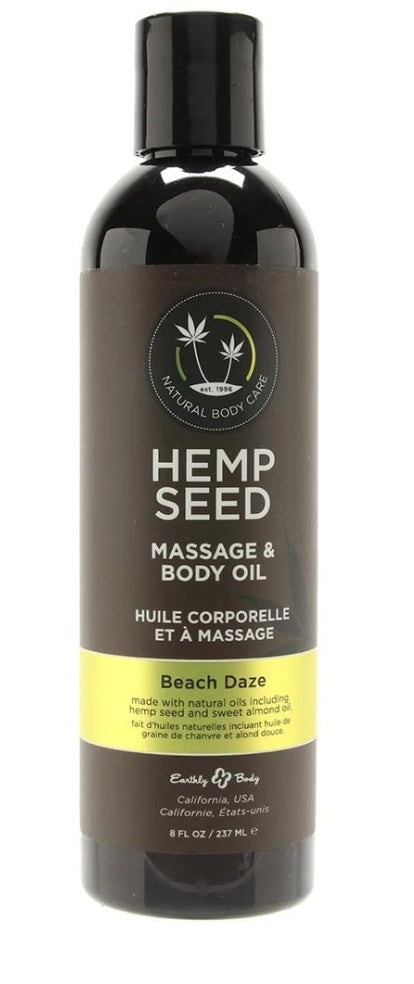Hemp Seed Beach Daze Massage Oil 8oz